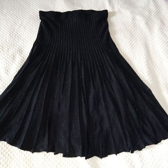 Zara M black metallic knit skirt - Picture 4 of 12